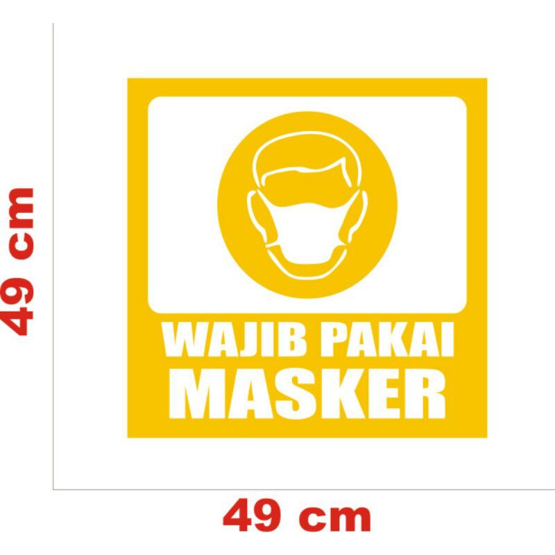 

Stiker Covid Wajib Masker Print Sticker 6pcs