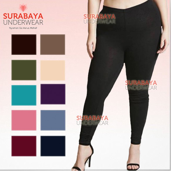 TERLARIS LEGGING SPANDEK JERSEY PREMIUM LICIN PANJANG JUMBO/ BIG SIZE BISA BAYAR COD