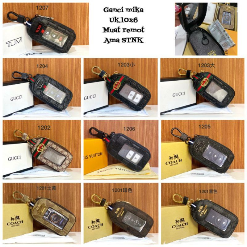 Branded Tumi coach remote mobil gantungan kunci