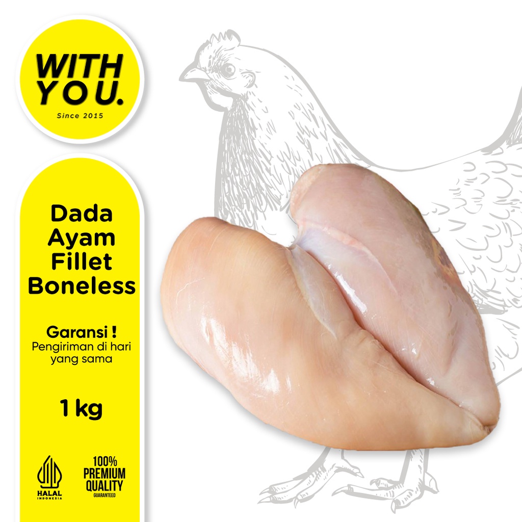 

Ay00! Dada Fillet Ayam Tanpa Tulang Kulit Segar Boneless Halal Fresh Segar