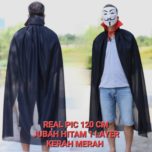 KOSTUM VAMPIR JUBAH VAMPIRE DRAKULA COSPLAY HOTEL TRANSYLVANIA MURAH BAJU PENTAS DRAMA HANTU SERAM