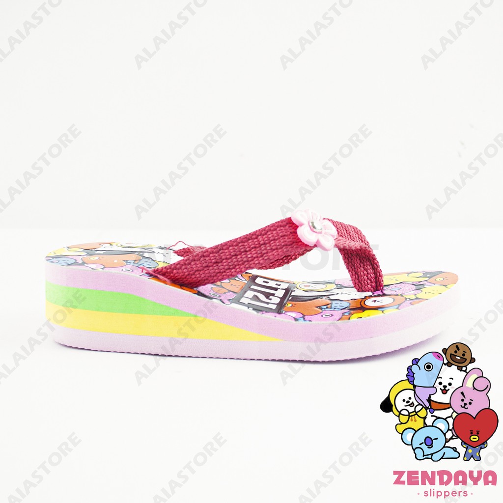 Sandal jepit anak BT21 Hak Zendaya 26 - 35 / sendal jepit anak perempuan