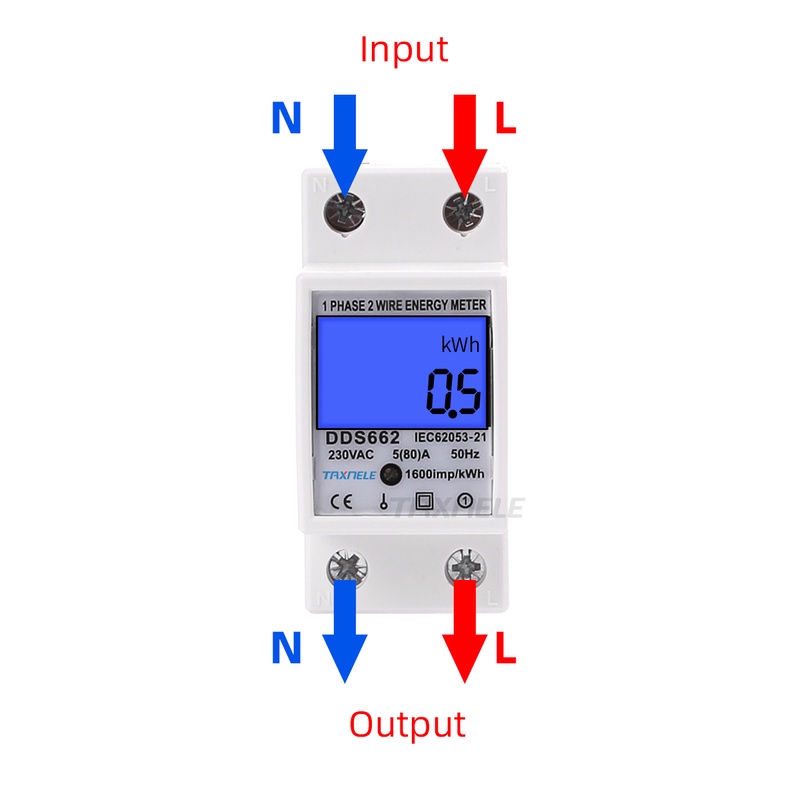 Voltmeter Ammeter Wattmeter kWh Meter Dinrail 5A-80A AC 220V