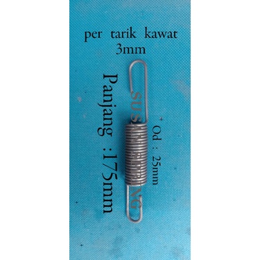 Per tarik pegas BAJA 3mm od 25mm panjang 17,5cm