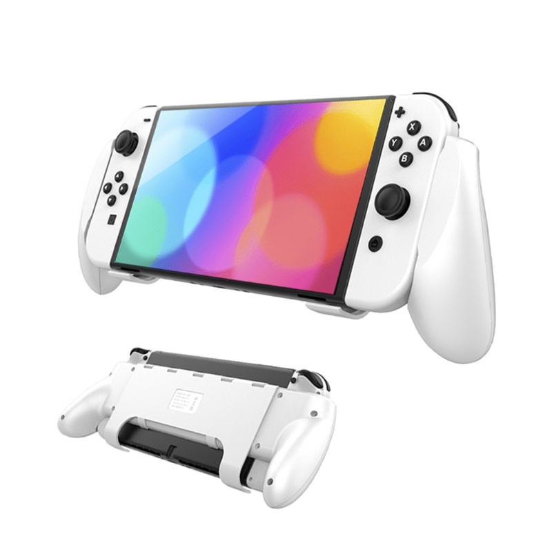 Btsg Host Anti Slip Grip Handheld Grip Untuk Case Dengan Kickstand Handle Grip Stand Dengan Slot Kartu Game Untuk Switch OLED