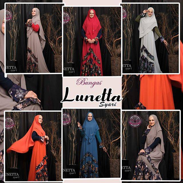 ORIGINAL Gamis Syari Pesta Lunetta Syari by Bungas / gamis realpic busui