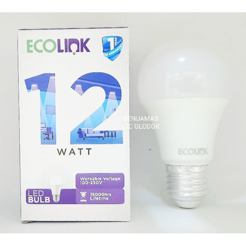 LAMPU LED Bulb ECOLINK 12watt BOHLAM LED 12W