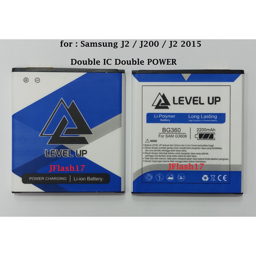 BATERAI SAMSUNG J2 J200 LEVEL UP DOUBLE IC DOUBLE POWER