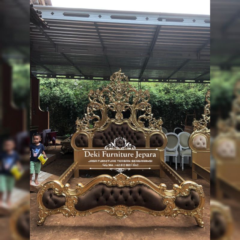 DIPAN TEMPAT TIDUR JATI JEPARA UKIR KLASIK MEWAH TERBARU CUSTOM LUXURY