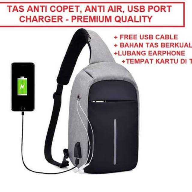 TAS SELEMPANG PRIA ANTI MALING KEREN