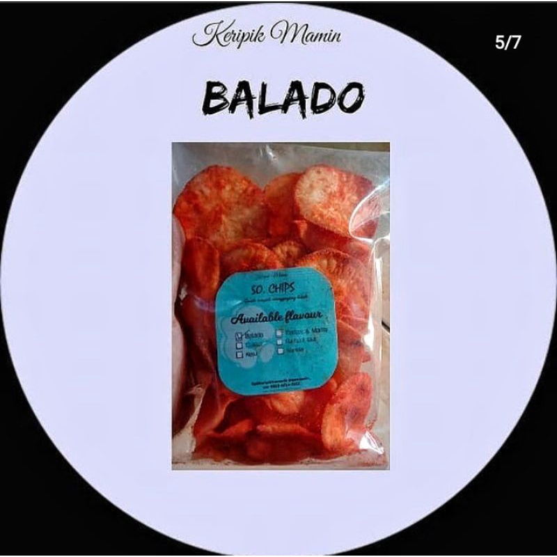 

Mamin Chips KERIPIK SINGKONG BALADO