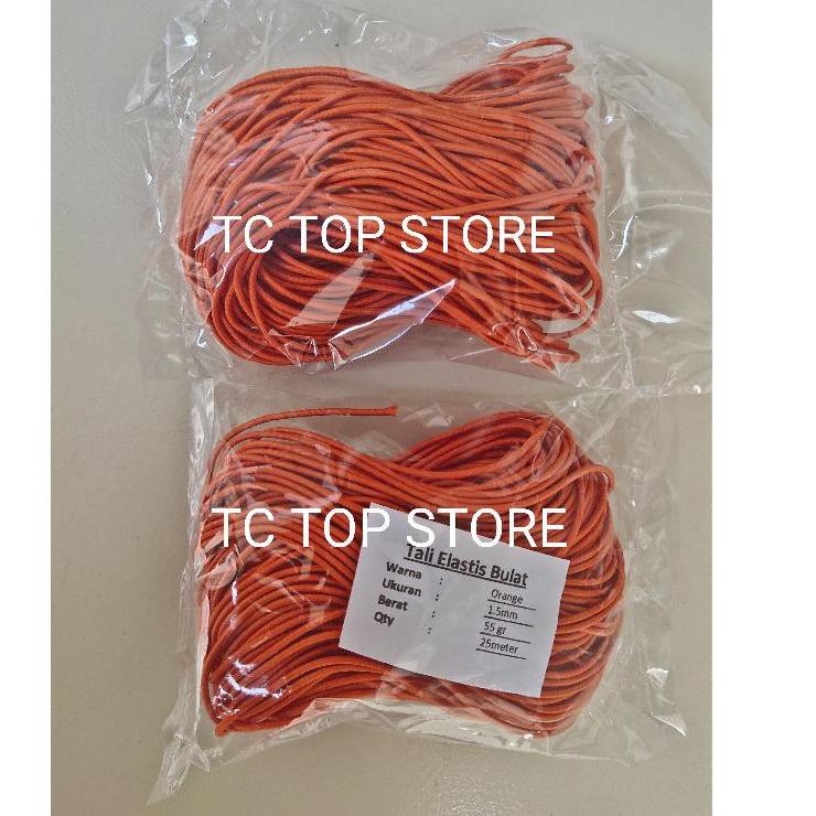 

Dijual Murah HE6 Tali Karet 1,5mm (25 meter) / tali elastis / tali string IF F78