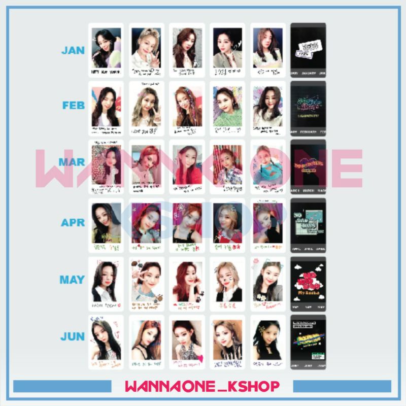 ITZY No Bad Days yeji lia ryujin chaeryeong yuna Photocard NBD Januari Februari Maret April Mei Juni