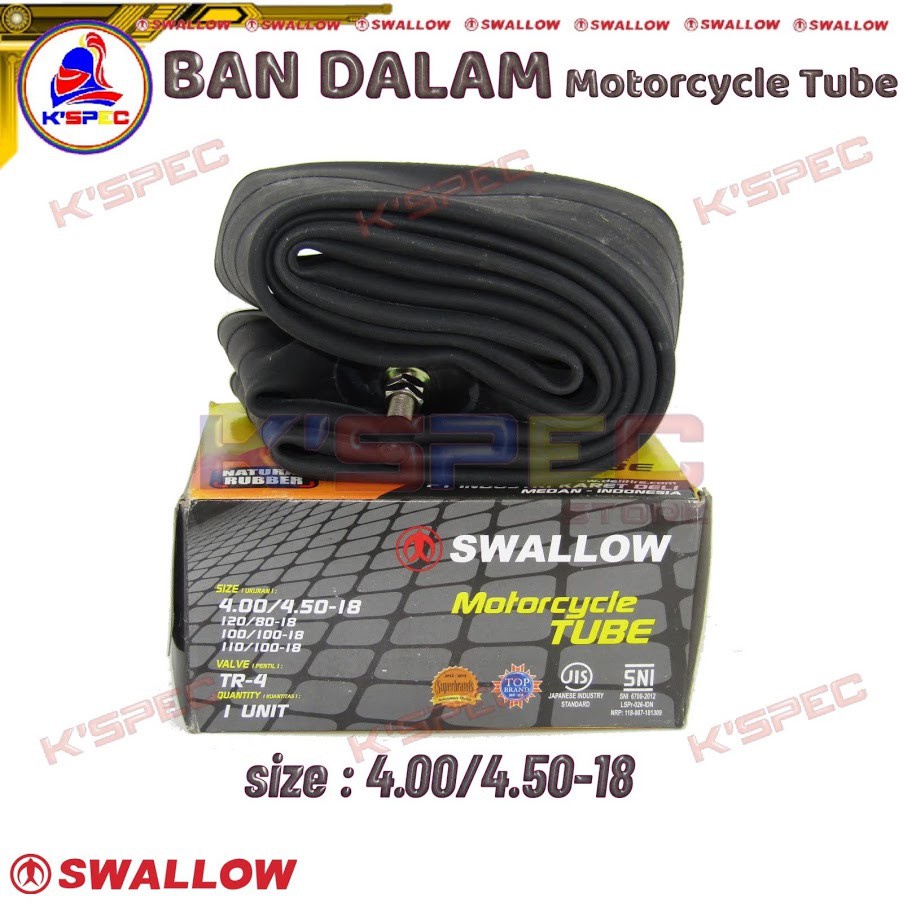 SWALLOW Motorcycle Tube 400 450 x 18 Ban Dalam Inner Tube Motor