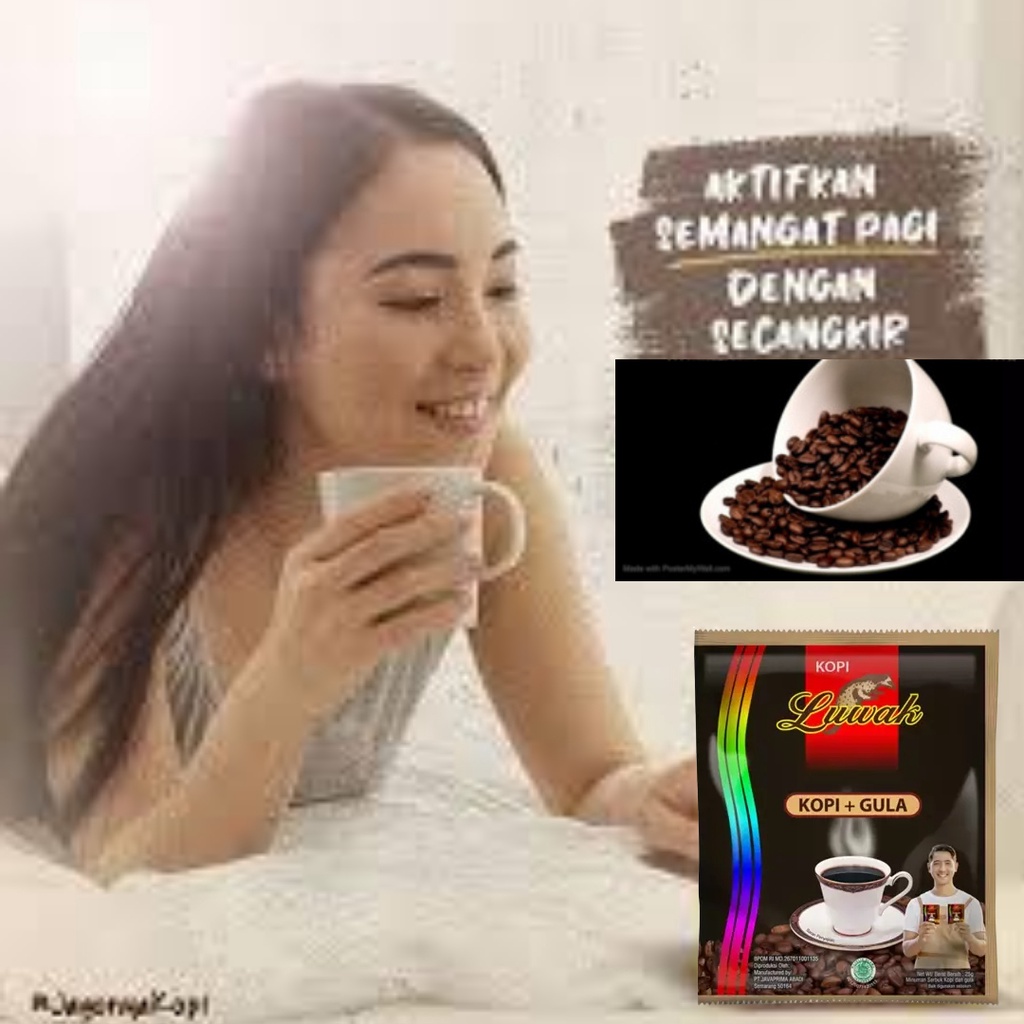 

Original LUWAK KOPI SUDAH PLUS GULA per sachet Besar 25 gram Kopi Plus Gula Kopi Ala Barista Luwak by Luwak White Coffee