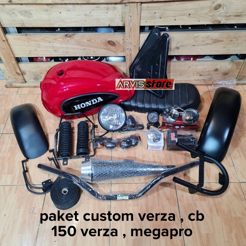 Paket custom japstyle verza cb 150 verza new megapro injeksi / motor japstyle