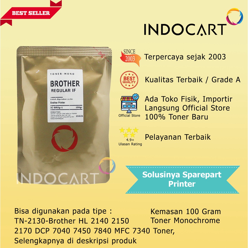 Serbuk Toner Regular-TN-2130 2150-Brother Universal HL 2140-100g