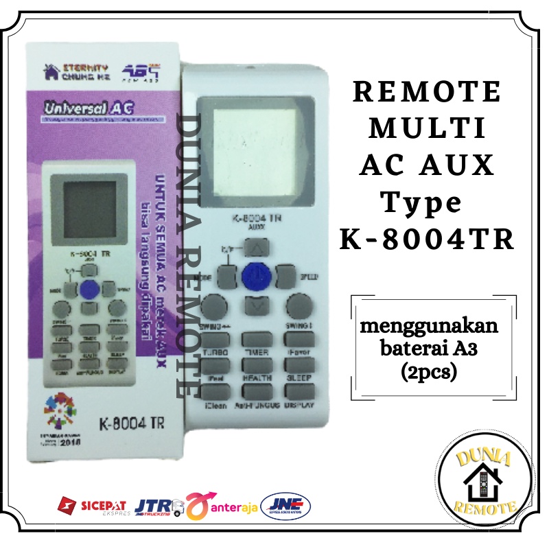 Remot Remote AC AUX Standard Multi UniversalType K 8004 tanpa setting