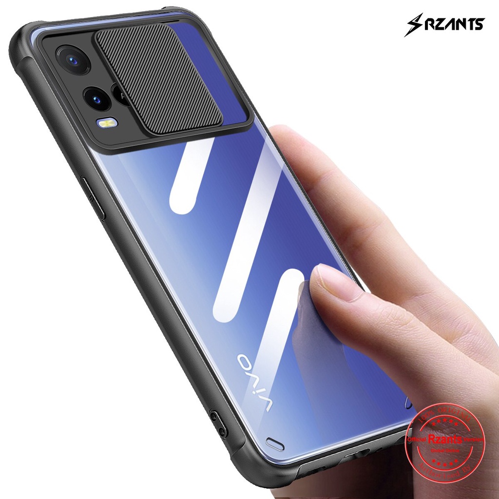 Case VIVO Y21 / Y21S / Y33S Armor Sliding Transparent Protection Camera Premium Casing