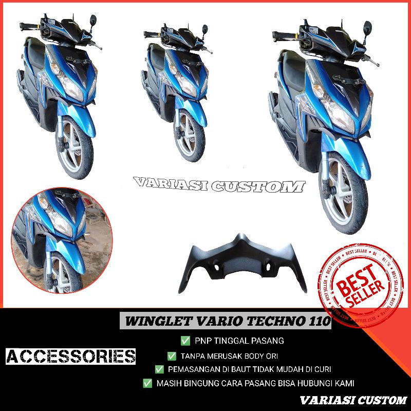 Winglet honda vario techno 110 /Aksesoris Variasi Custom