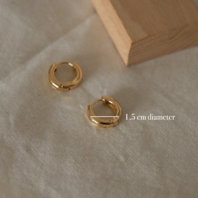 Ark.co - Cirque (basic ; textured) Hoops Earrings anting lingkaran simple minimalis