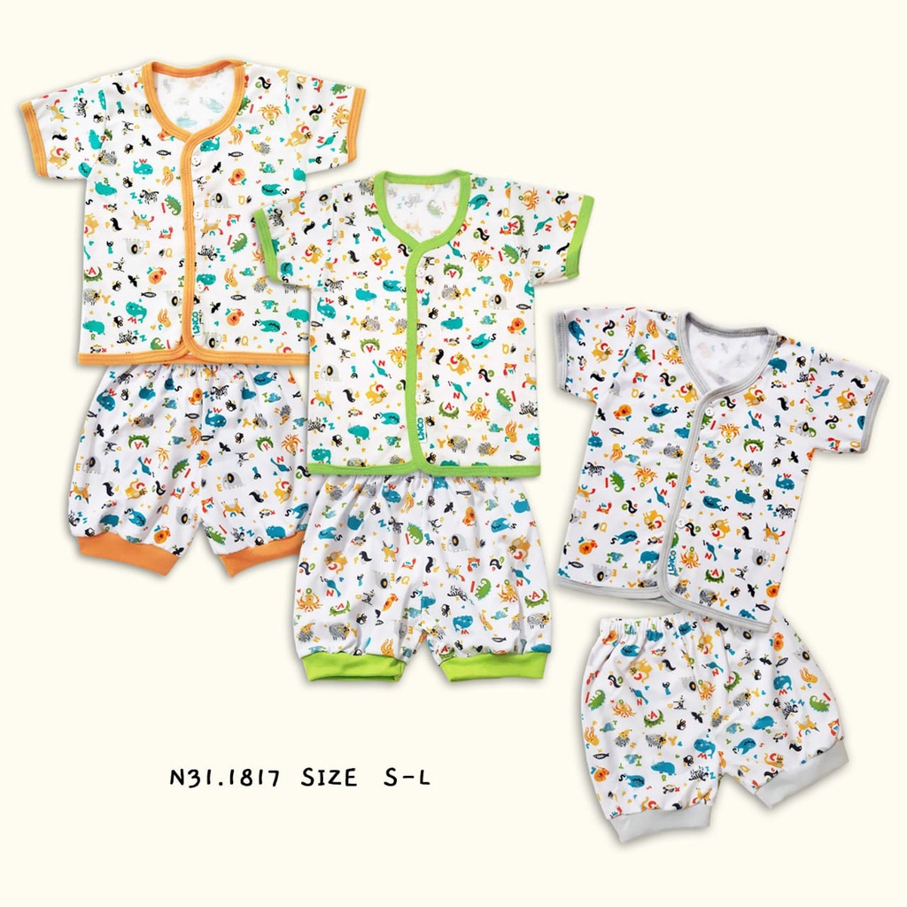 LINCO SETELAN BAJU BAYI MOTIF ZOO BABY / SETELAN BAYI