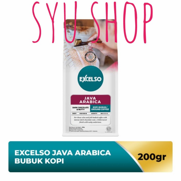 

Excelso java arabica ground coffee kopi bubuk 200 gr