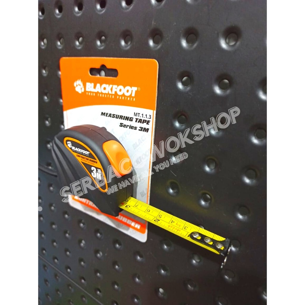 Blackfoot Meteran Autostop 3 Meter Magnet Karet - Measuring Tape Rubber 3 m Pengukur Dimensi