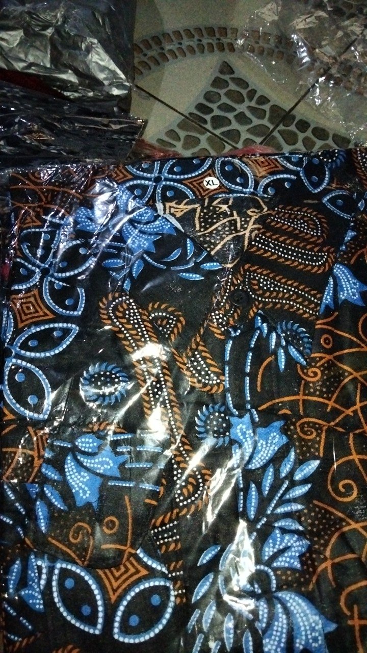 Diskon Bswart Batik Hrb026 Kenongo Hem Pendek Padi Pekalongan M L Xl Batik Pria Murah Modern Grosir