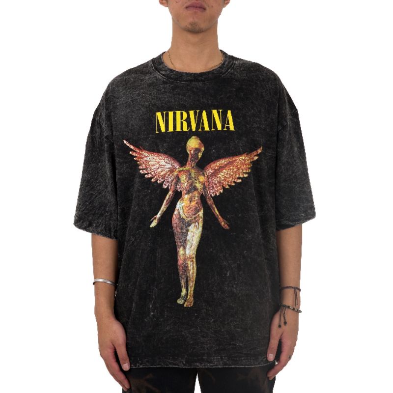 OVERSIZE TSHIRT TEE TOXIC1805 NIRVANA 02 BLACK WASH PREMIUM