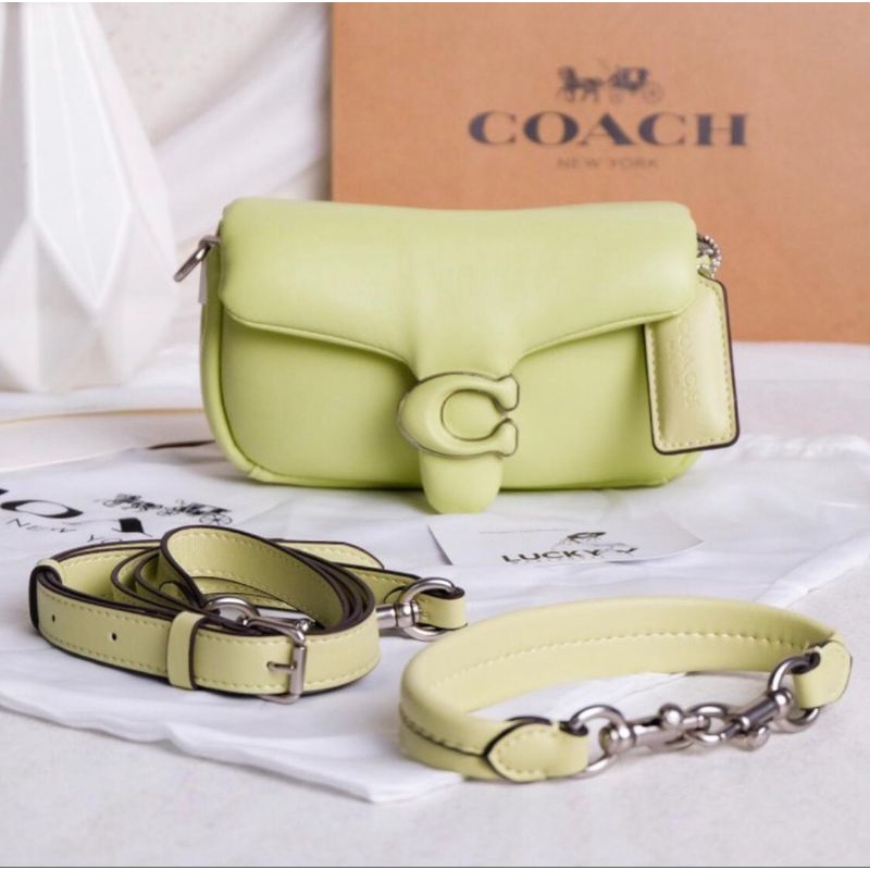 Coach Mini Pillow Tabby Shoulder Bag 18 In Lime - ORIGINAL 100%