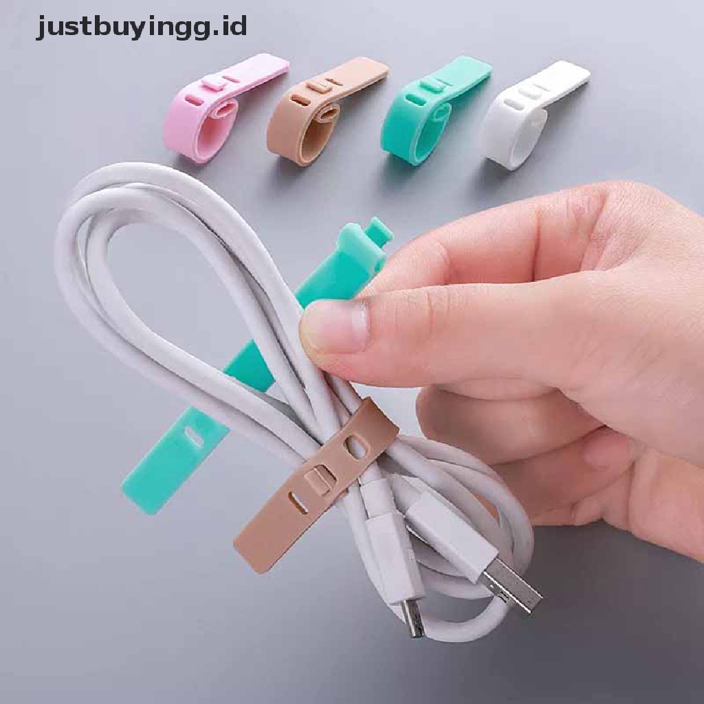 (Justbuyingg.Id) 4pcs Penggulung Kabel Bahan Silikon