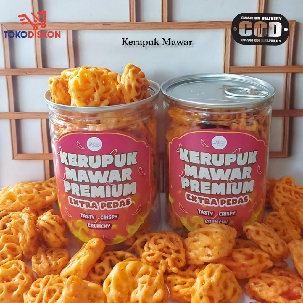 

Can Kerupuk Mawar Pedas Daun Jeruk Krupuk Bunga Pedes Kualitas Premium