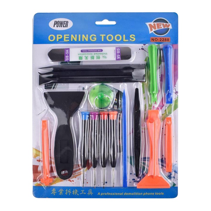 BELILCD Obeng set 8 in 1 dengan lem lcd reparasi alat bongkar pasang Andorid dan Iphone Repair Screwdriver Set Prying Tool Screwdriver