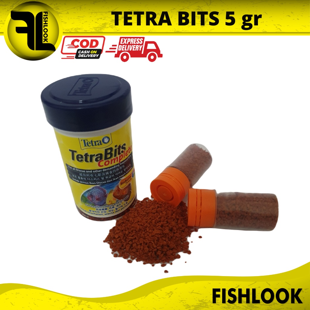 Tetra bits complete pakan ikan hias discus original repack 5 gr 15gr