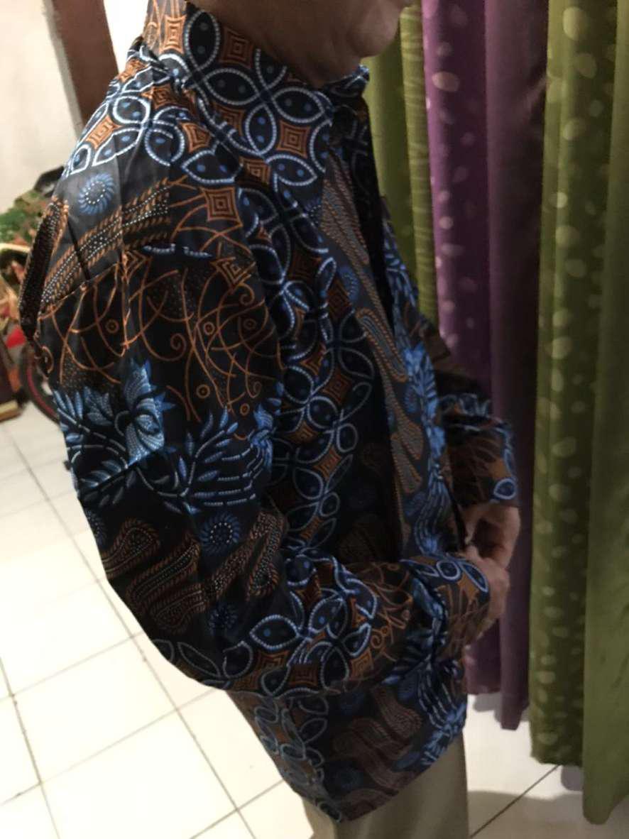 Batik Danabrata Motif Manggar Rumput Kode 040 Kemeja Batik Lengan Panjang Size M L Xl Xxl Regular