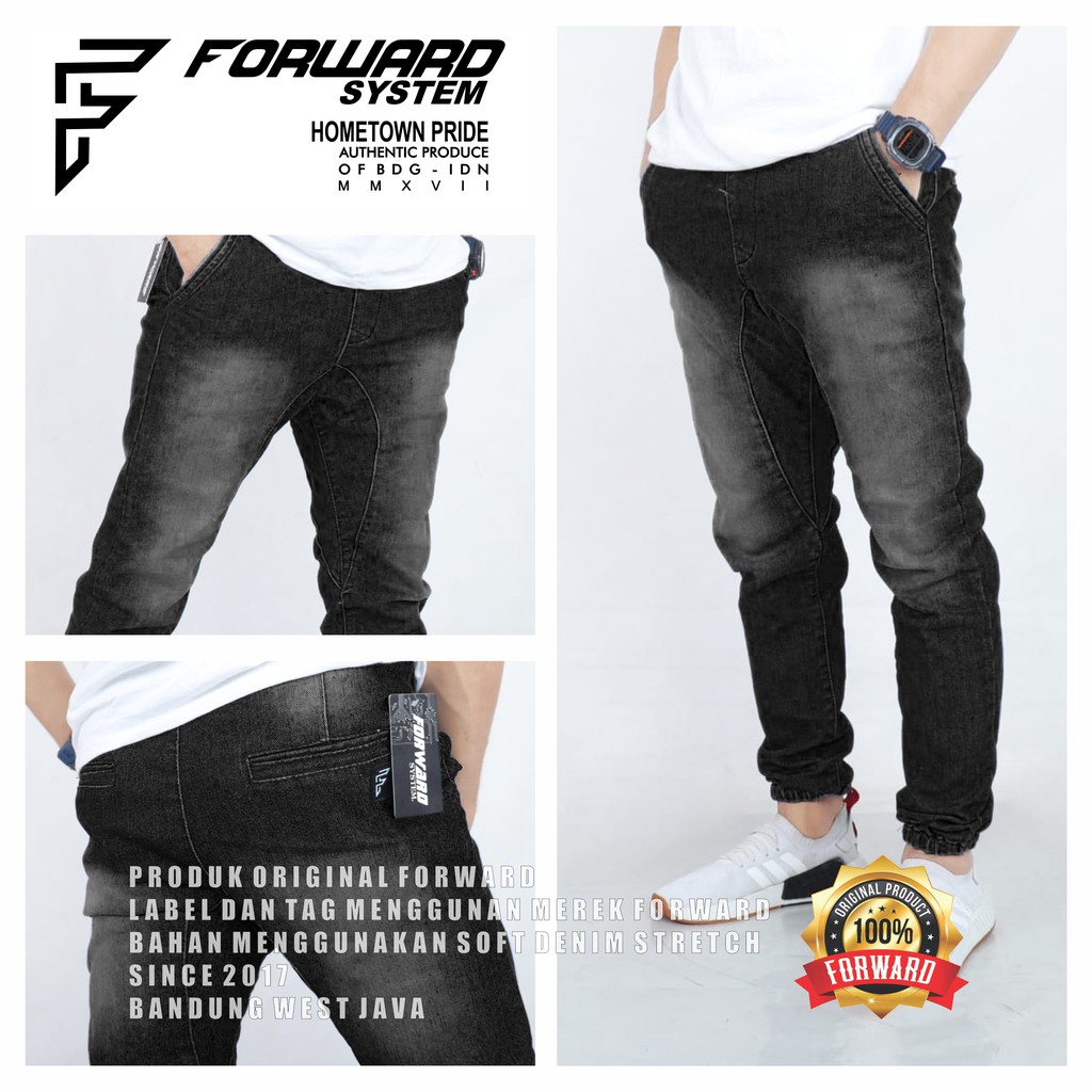 Celana Joger Cargo Jeans Denim Pria Original Forward Bandung-Cod