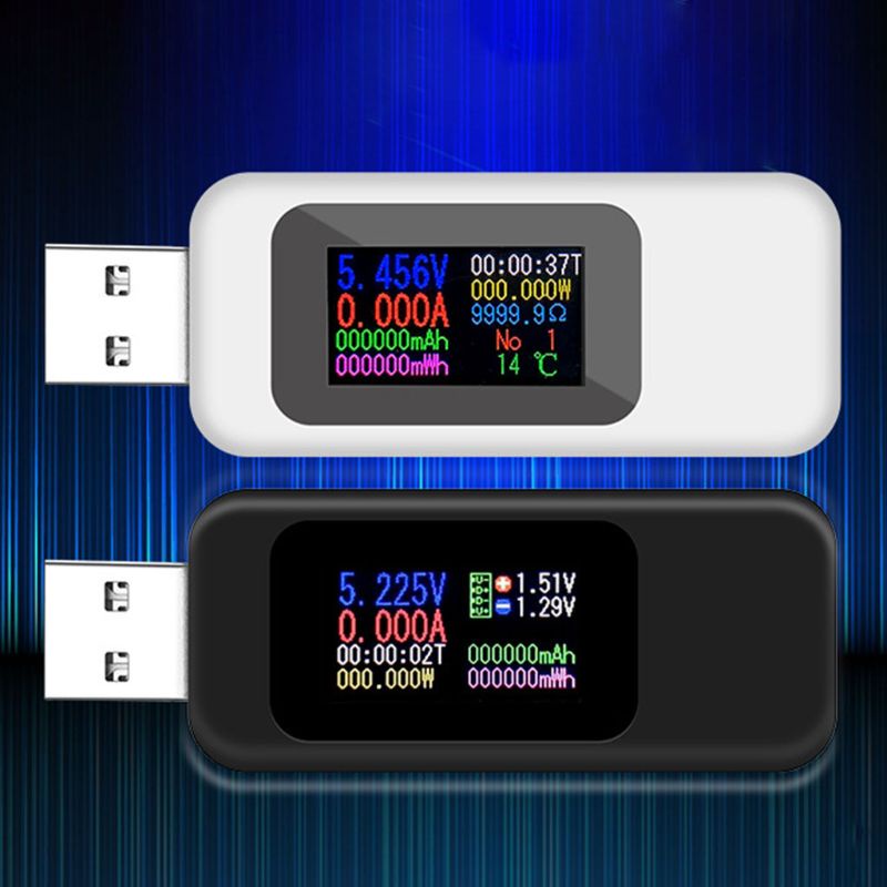 Btsg Color Display Voltmeter Ammeter USB Tester Tegangan Arus Kapasitas Power Meter