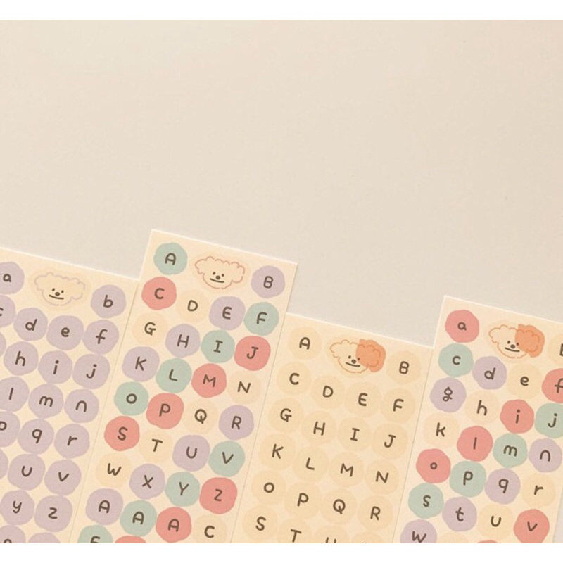 

[TKOEN57] Stiker alphabet pastel cutting