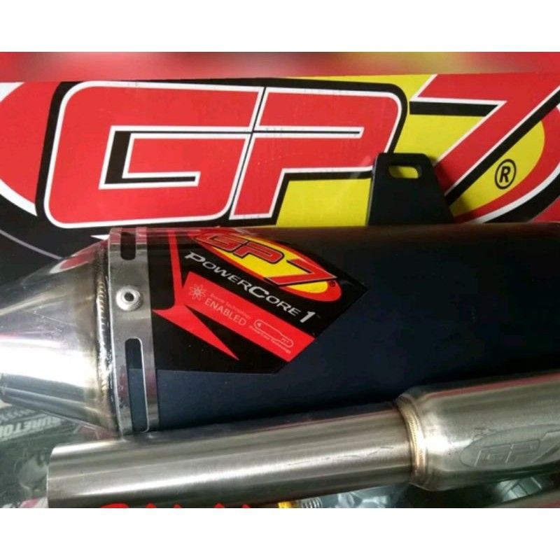 Knalpot GP7 Racing Balistic powercore 1 KLX Biru