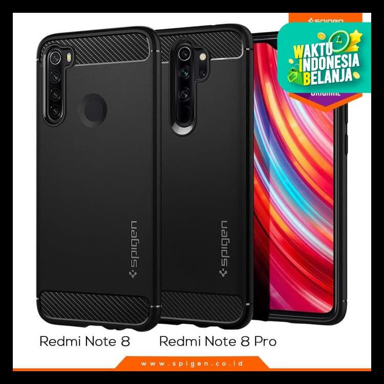 Case Redmi Note 8 Pro / Note 8 Spigen Rugged Armor Carbon Fiber Casing - Note 8 Pro Kode 885