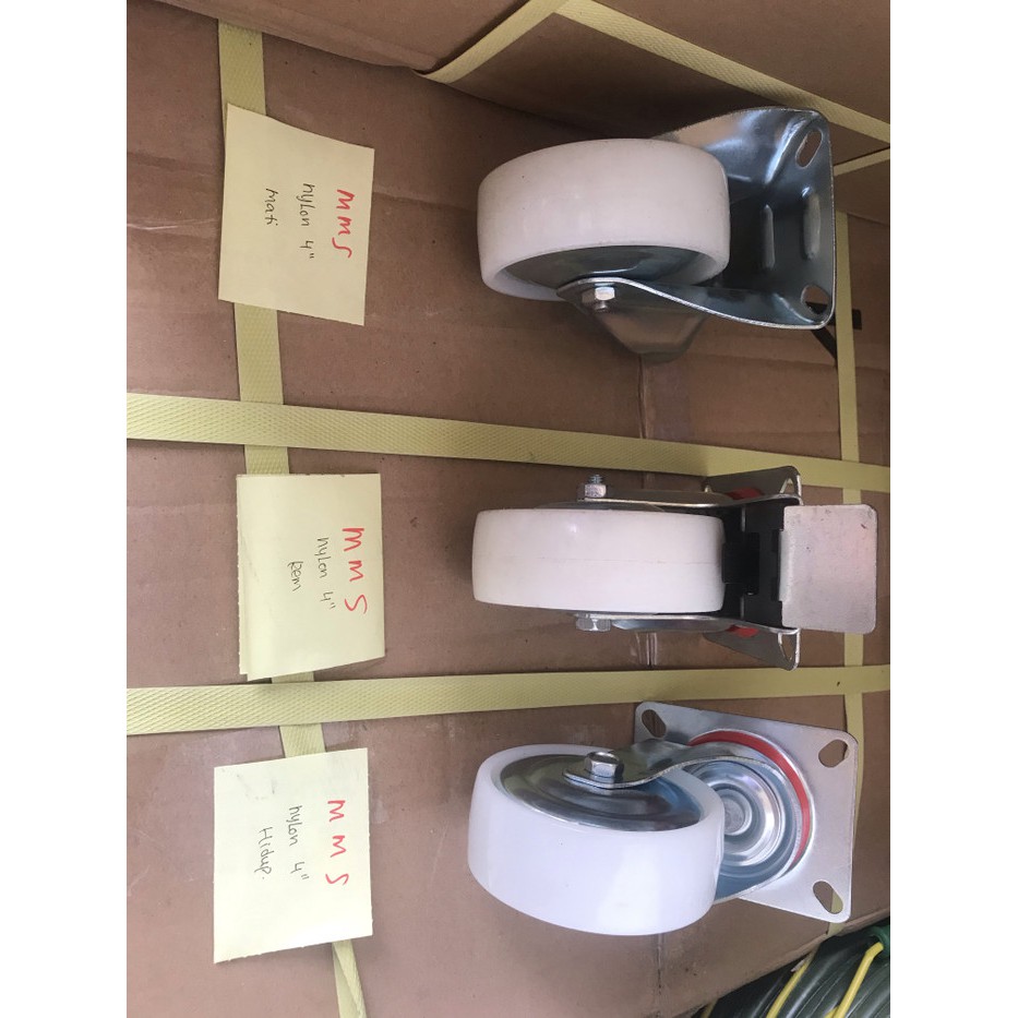 Roda Nylon/Roda Hidup/Roda Mati/Roda Rem/Roda Etalase/Roda Meja
