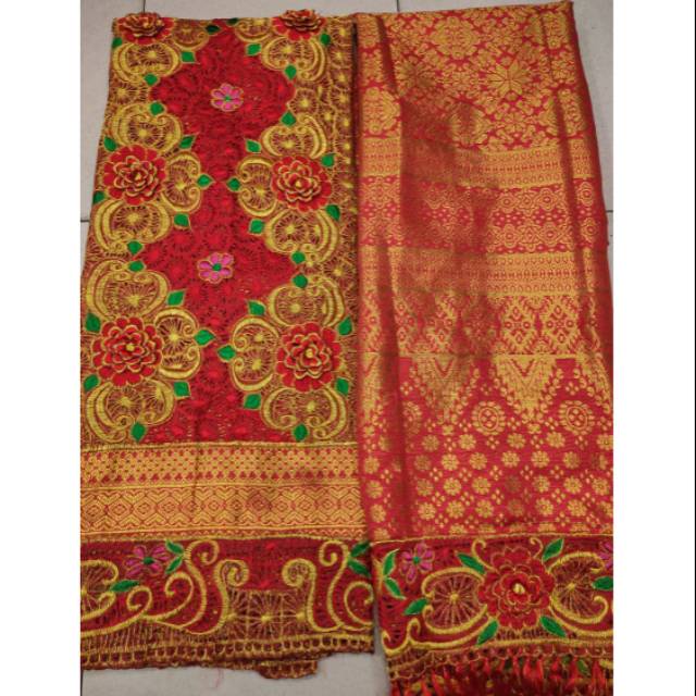 songket mesin palembang full bordir