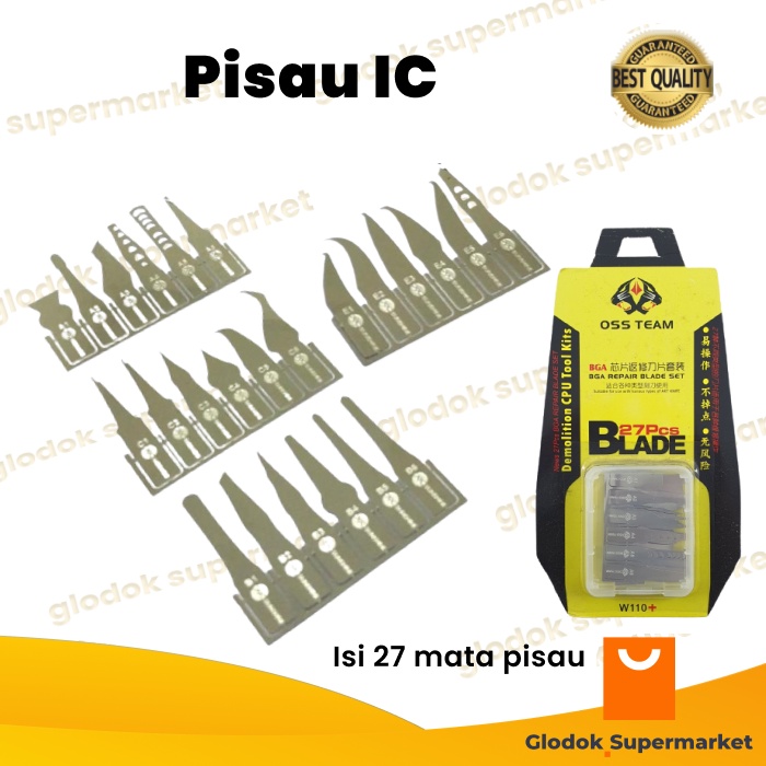 Pisau IC BGA Repair Blade Set Isi 27 Mata Potong Precision Knife W110