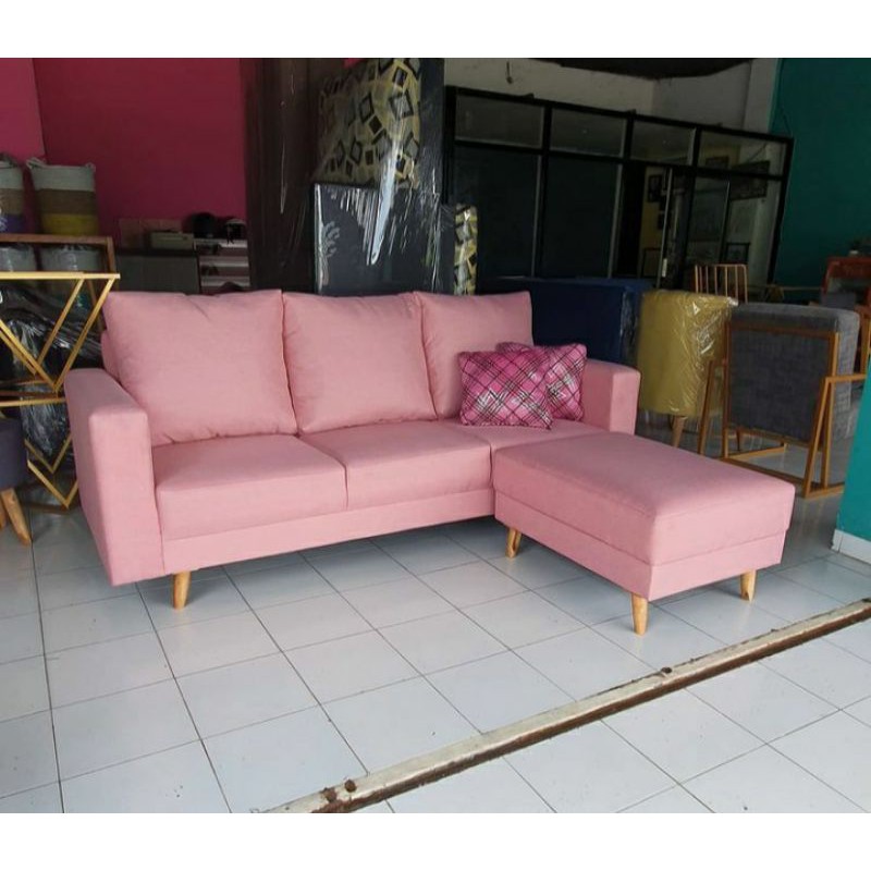 SOFA L PUFF SOFA PINK