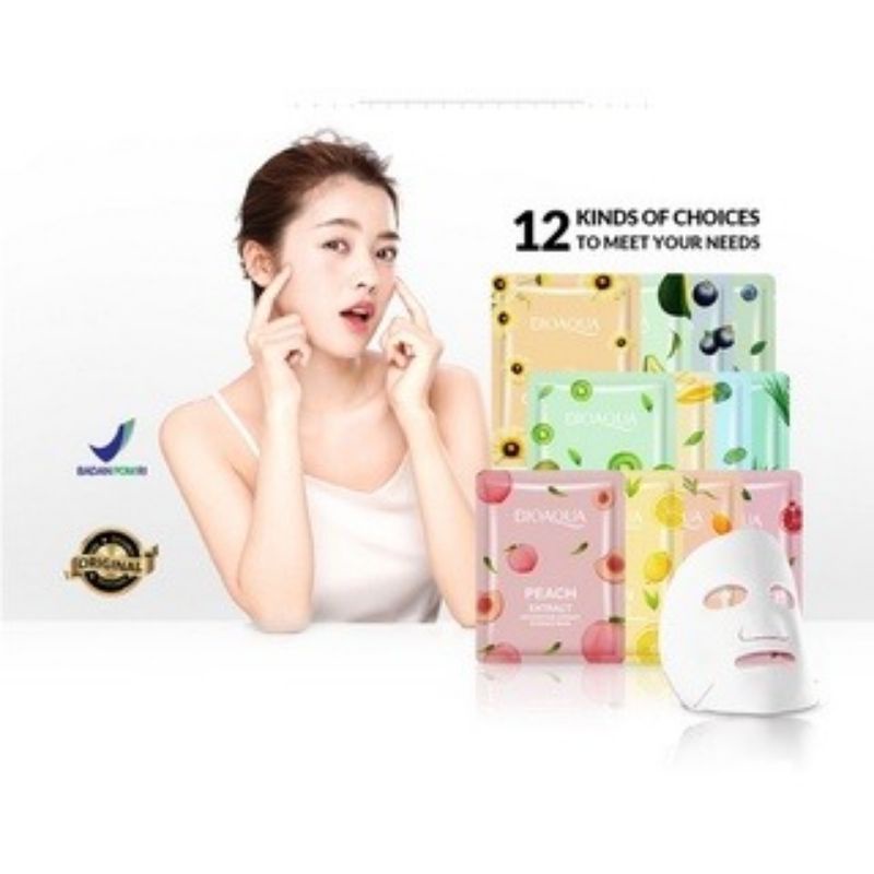 (PAKET GROSIR INSTAN) SHEET MASK BIOAQUA | MASKER WAJAH