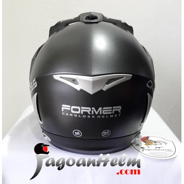 Untuk Anda CARGLOSS Helm FORMER TEXT  Gun Metal Metalic  Half Face CARGLOS