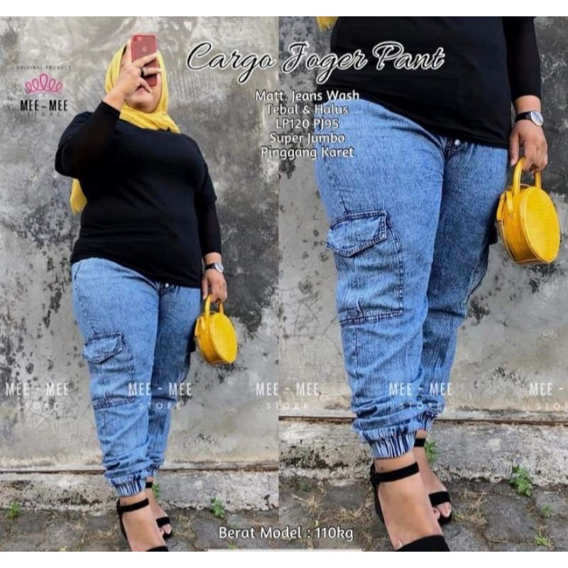 SUPER JUMBO|LP120-PJ95|RECOMENDED JEANS WASH|CARGO JOGER PANT SAKU KAKI .