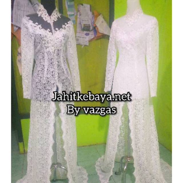 Kebaya pengantin akad putih