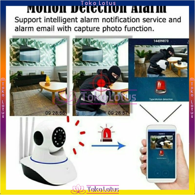 ₙₑW Bᵢₛₐ CₒD - DETECTOR CONTROL BY APP V380 PRO 3 ANTENA CCTV ORION 1080 P INFRARED MOTION